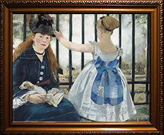 美術館絵画マネの「The Railway」Tシャツ