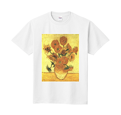 美術館絵画ゴッホの「ひまわり」Tシャツ