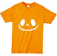 ハロウィンフェイスTシャツでイベント仮装